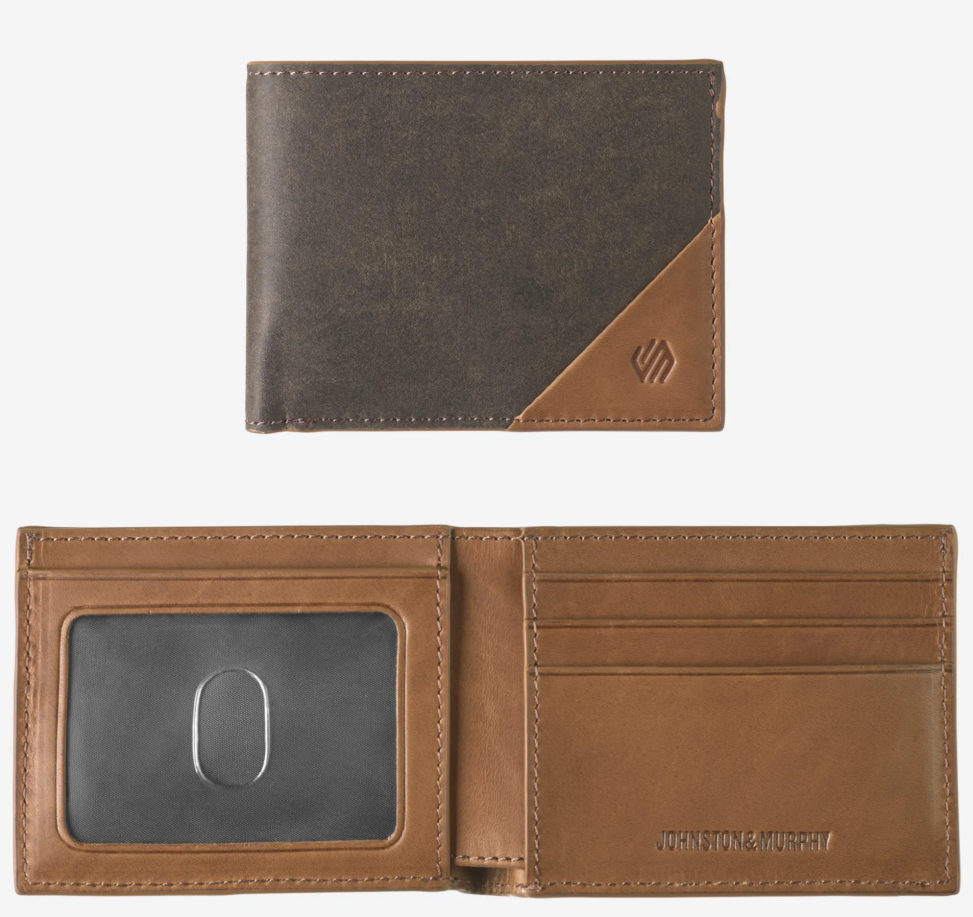 Wallets | Wallets^Johnston & Murphy Rhodes Billfold Wallet Brown/TanAntiqueCotton