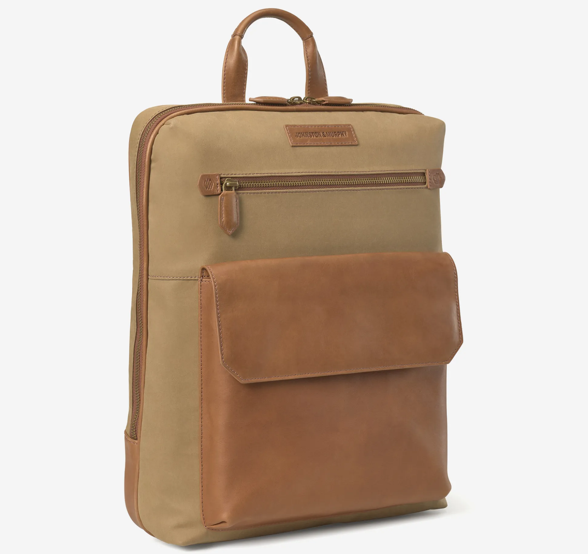 Backpacks & Briefcases | Backpacks & Briefcases^Johnston & Murphy Rhodes Commuter Backpack CamelAntiqueCotton/TanFullGrain