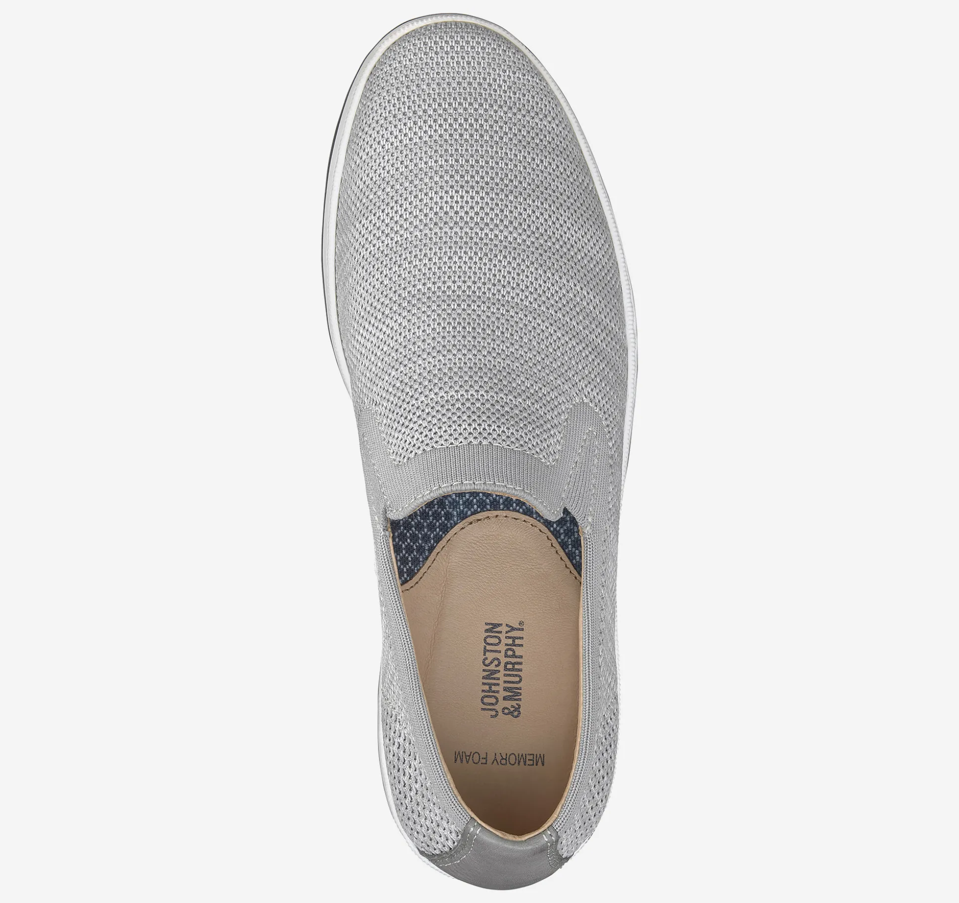 Slip-ons & Loafers^Johnston & Murphy Trenton Knit Slip-On LightGrayKnit