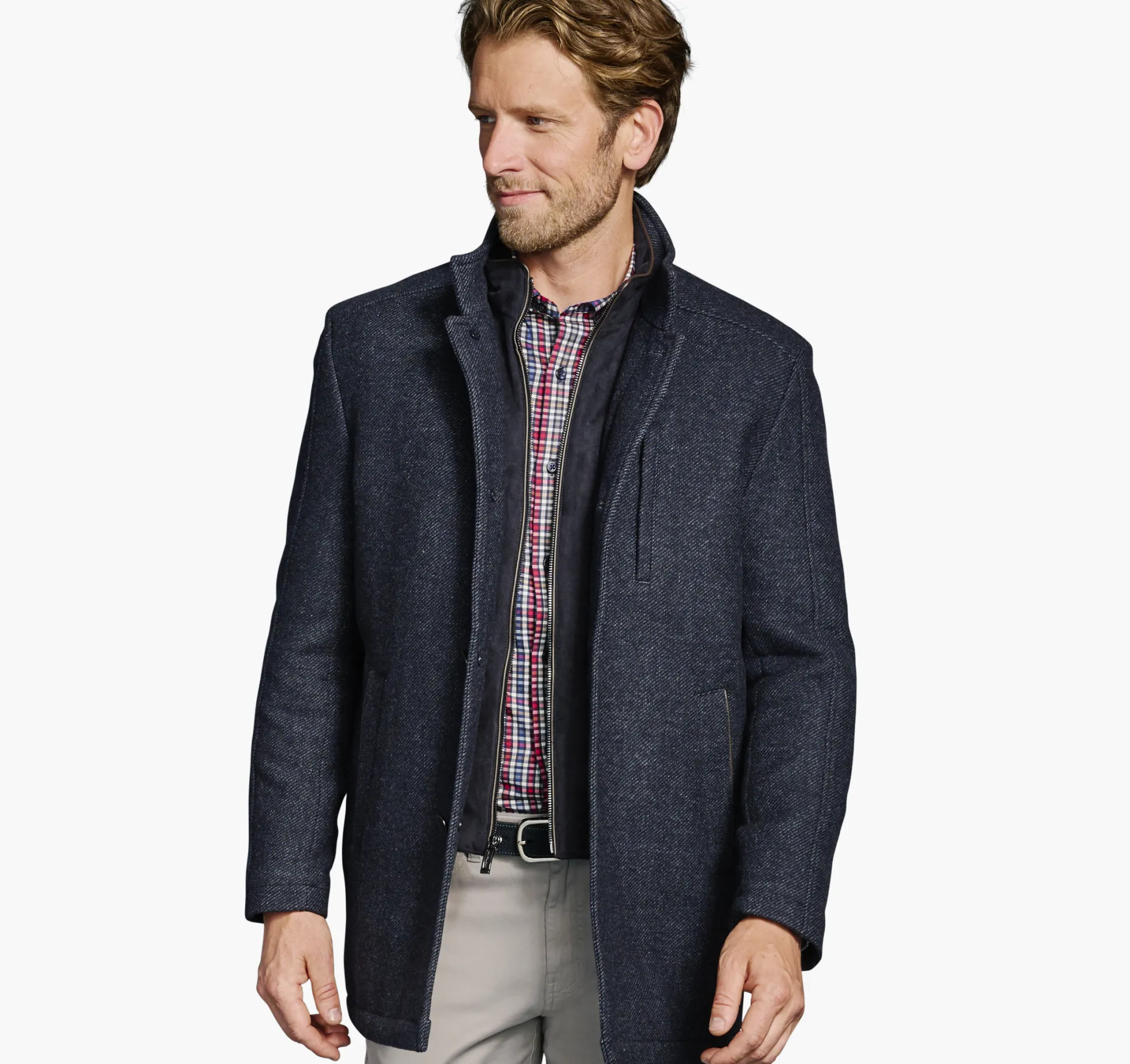 Coats, Jackets & Vests^Johnston & Murphy Upton Car Coat Navy