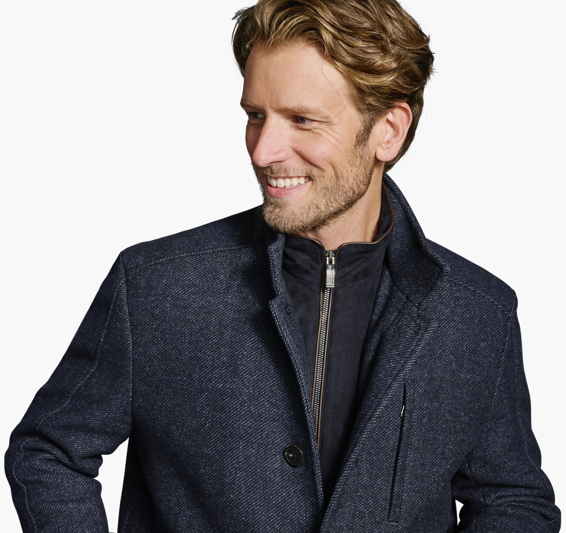 Coats, Jackets & Vests^Johnston & Murphy Upton Car Coat Navy