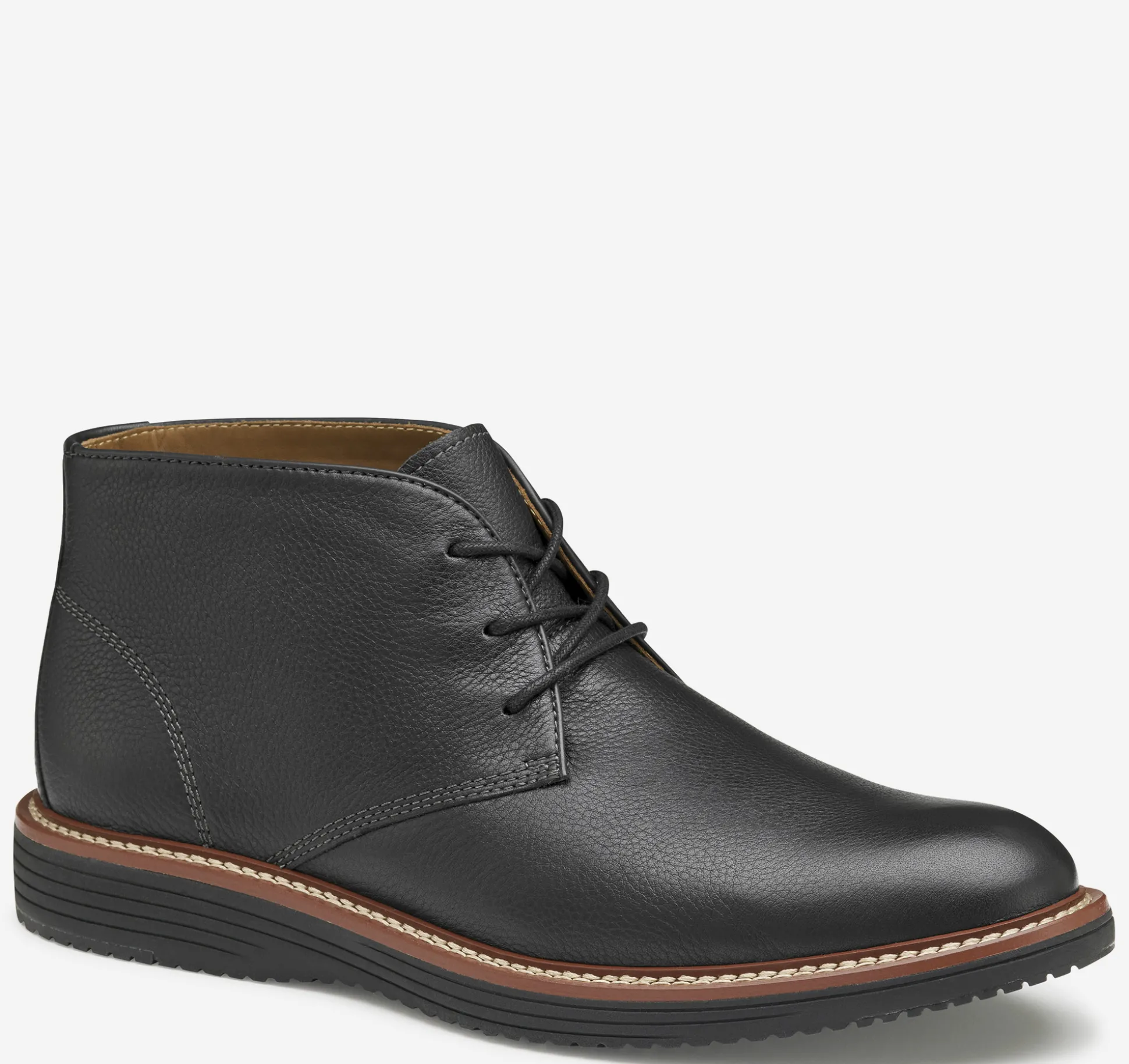 Boots^Johnston & Murphy Upton Chukka BlackFullGrain