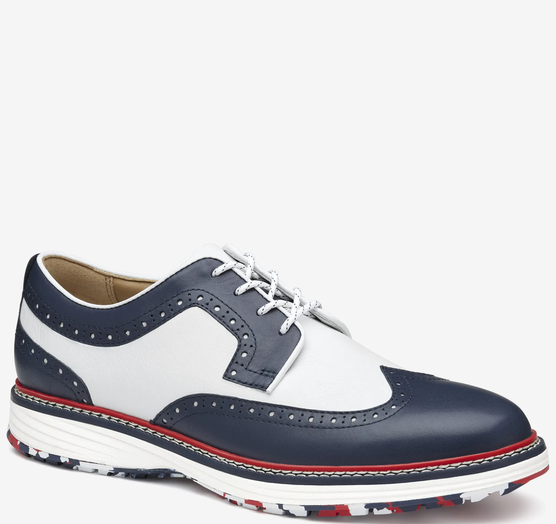 Golf | Lace-ups^Johnston & Murphy Upton GL3 Luxe Hybrid NavyWaterproofFullGrain/WhiteTumbledFullGrain