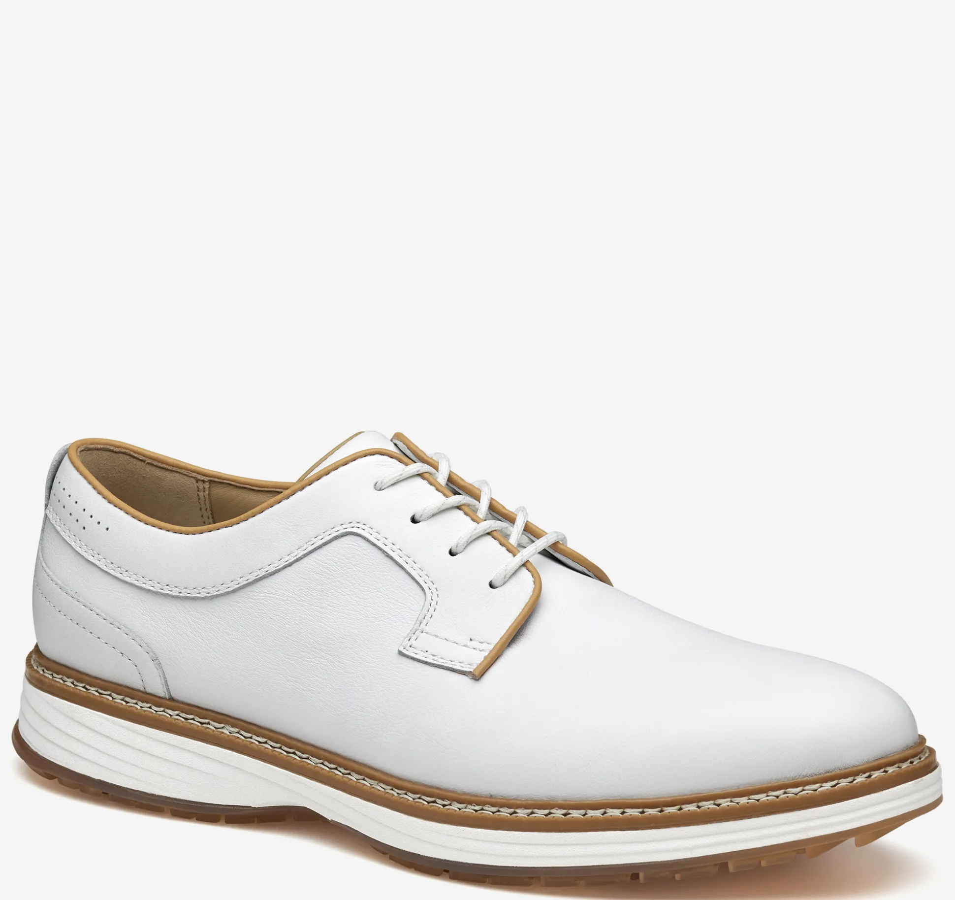 New Arrivals | Golf^Johnston & Murphy Upton GL1 Luxe Hybrid WhiteWaterproofFullGrain