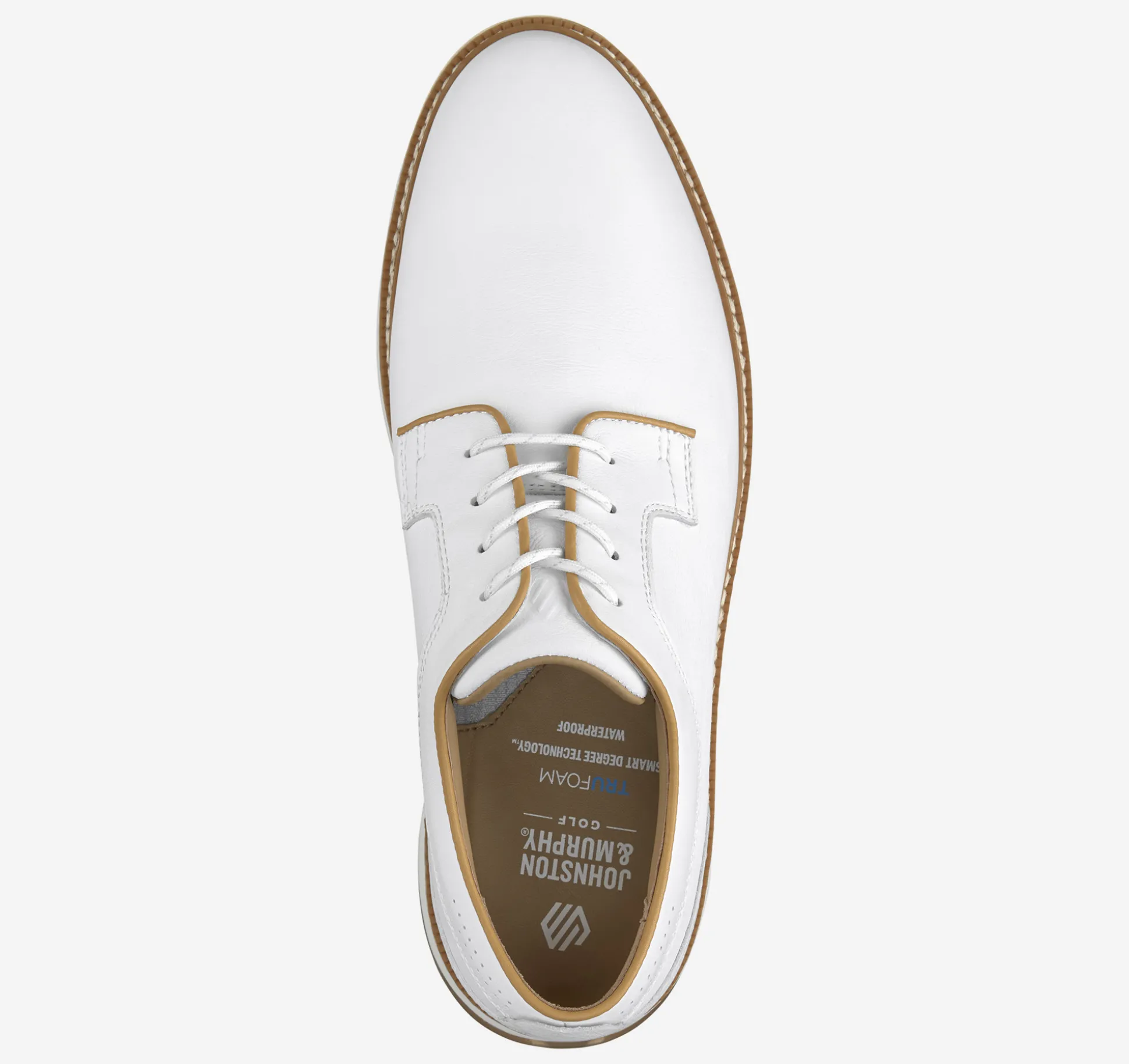 New Arrivals | Golf^Johnston & Murphy Upton GL1 Luxe Hybrid WhiteWaterproofFullGrain