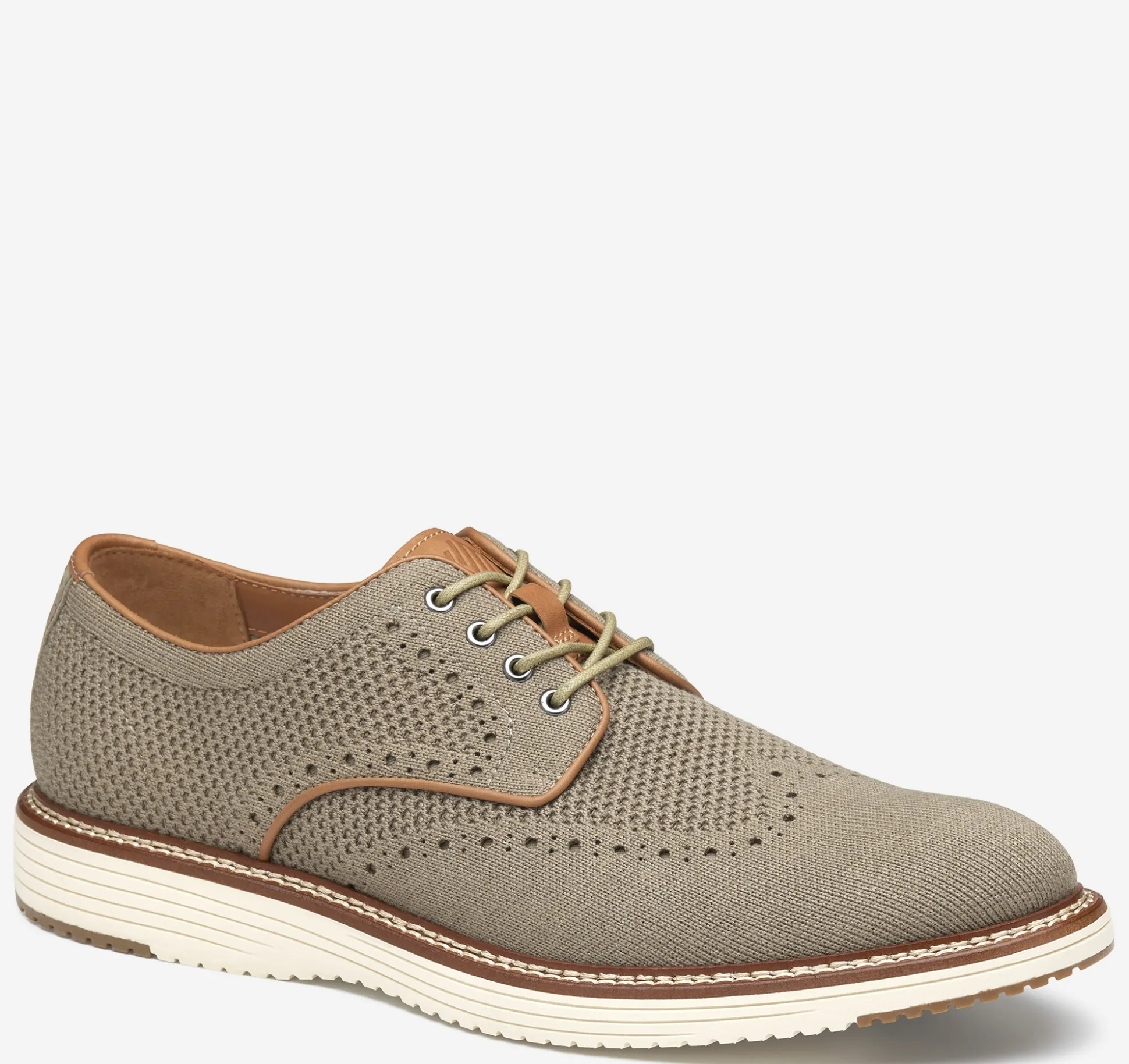Lace-ups^Johnston & Murphy Upton Knit Wingtip TaupeHeatheredKnit