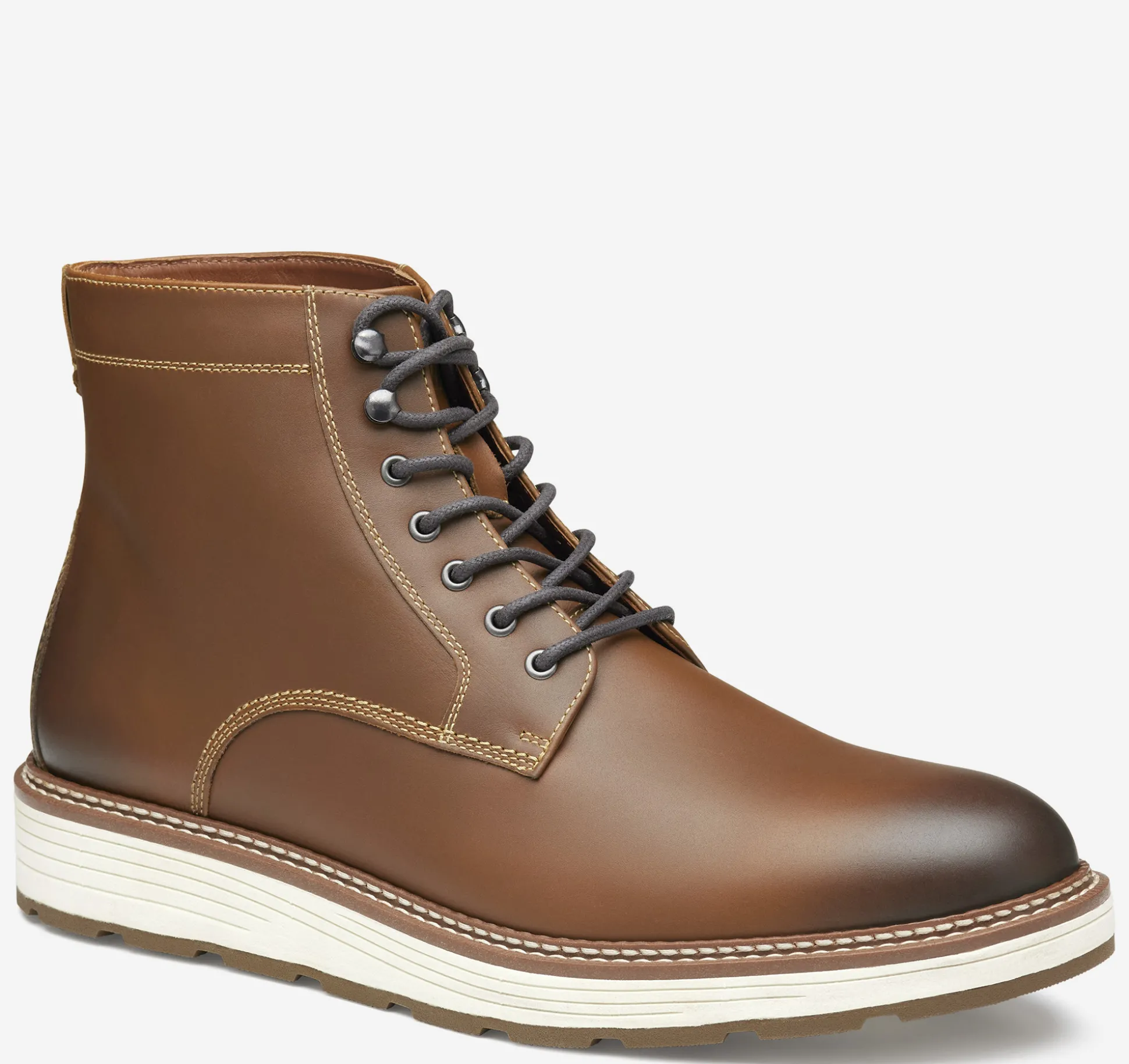 Boots | Lace-ups^Johnston & Murphy Upton Lug Plain Toe Boot DarkTanWaterproofFullGrain