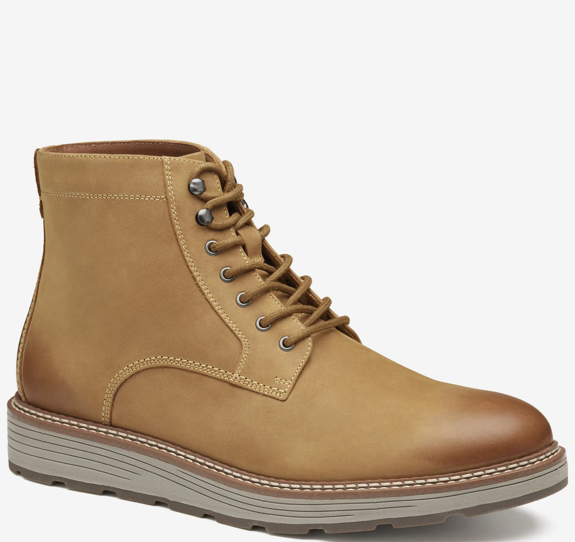 Boots | Lace-ups^Johnston & Murphy Upton Lug Plain Toe Boot LightTanOiledWaterproofFullGrain
