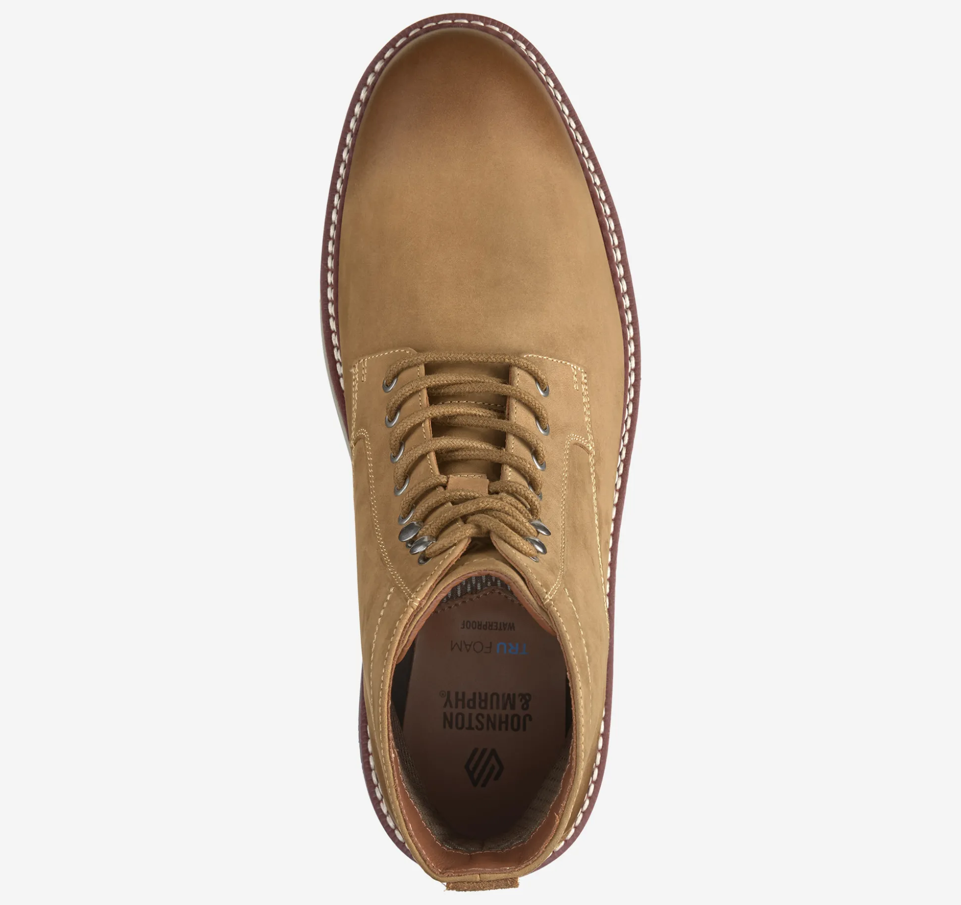 Boots | Lace-ups^Johnston & Murphy Upton Lug Plain Toe Boot LightTanOiledWaterproofFullGrain