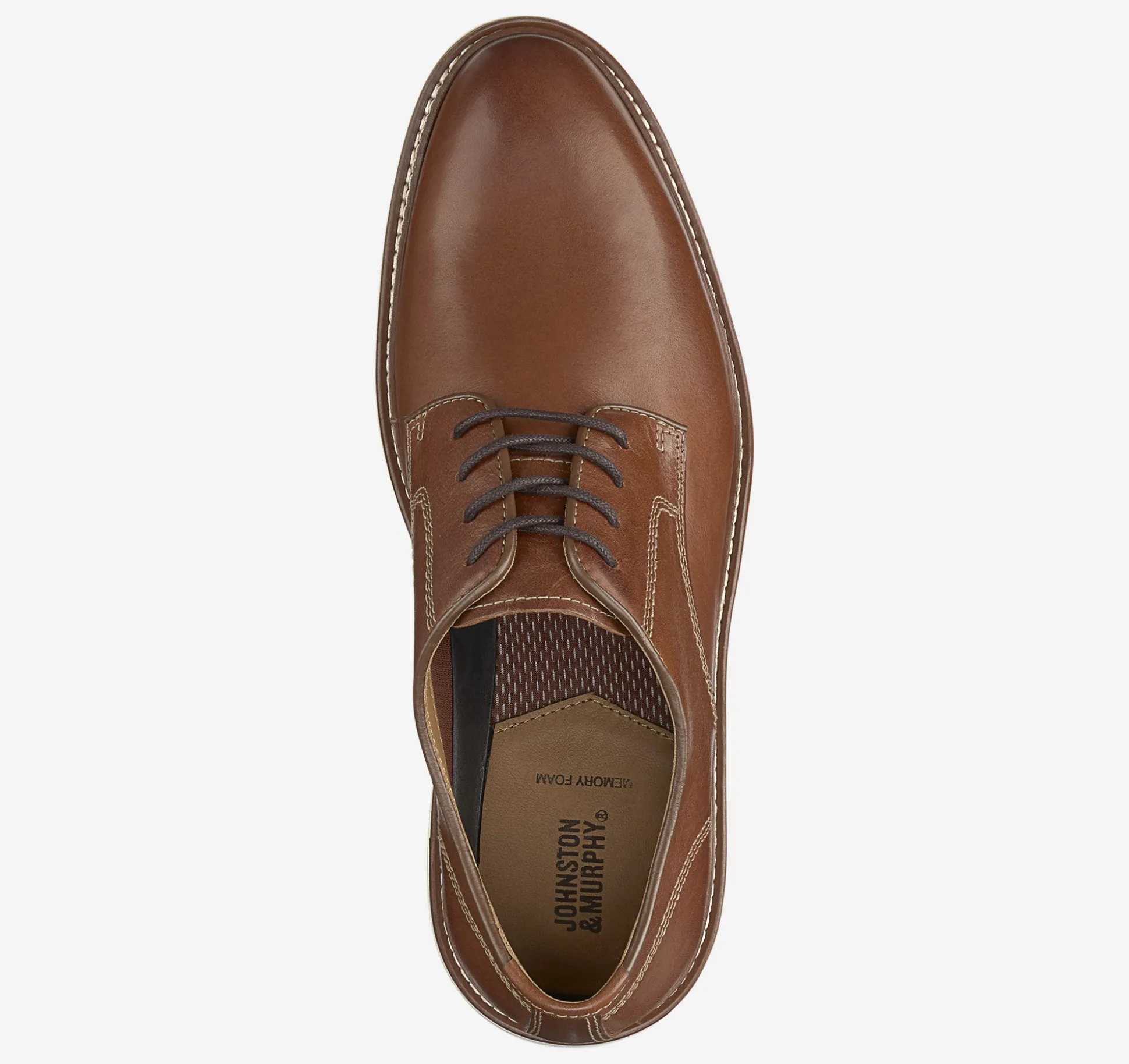 Lace-ups^Johnston & Murphy Upton Plain Toe TanFullGrain