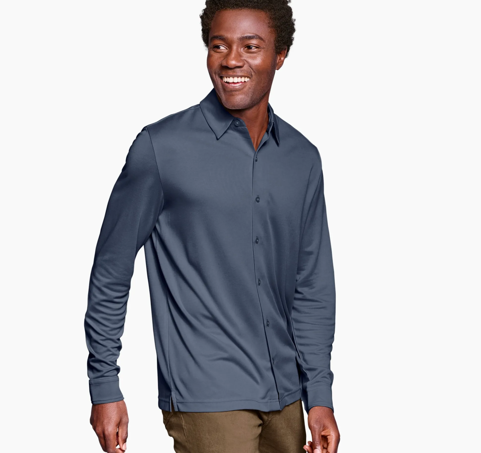 Shirts | Sweaters & Knits^Johnston & Murphy Vintage Birdseye Button-Front Navy