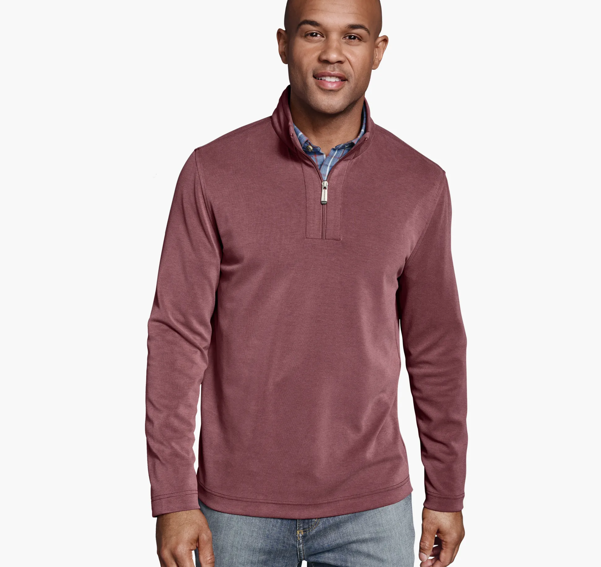 Sweaters & Knits^Johnston & Murphy Vintage Washed Quarter-Zip Red