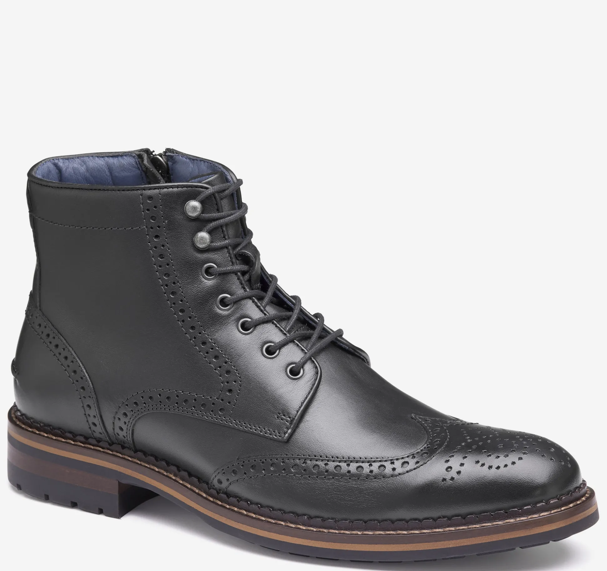 Dress Shoes | Boots^Johnston & Murphy XC Flex® Connelly Wingtip Boot BlackFullGrain