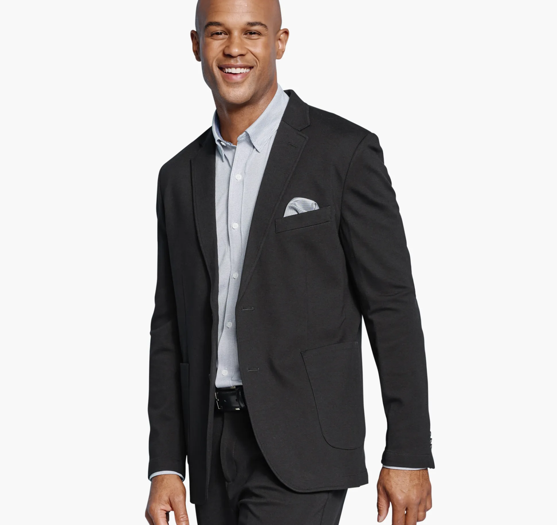 Blazers^Johnston & Murphy XC Flex® Knit Blazer BlackSolid