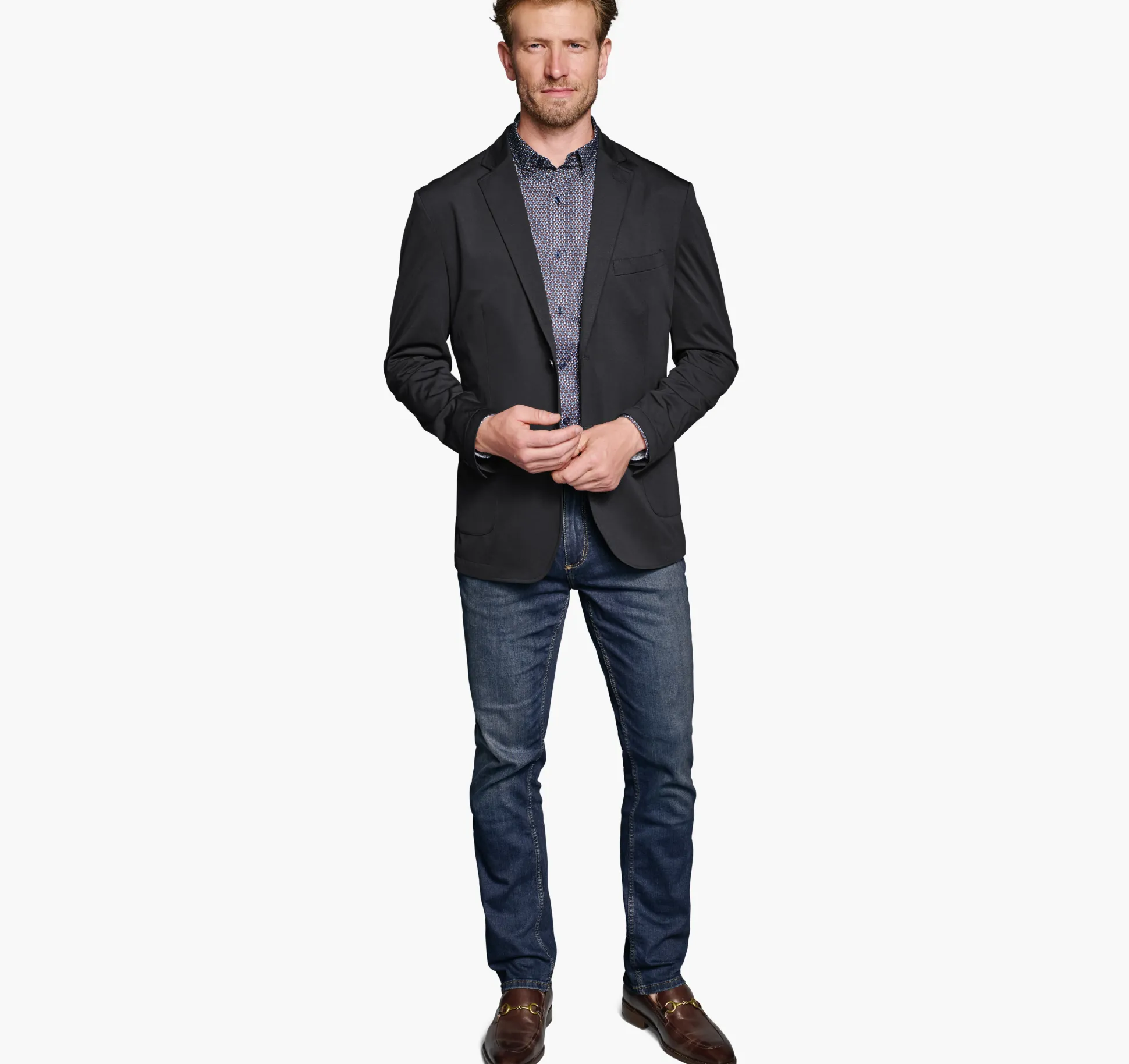 Blazers^Johnston & Murphy XC Flex® Knit Blazer Black