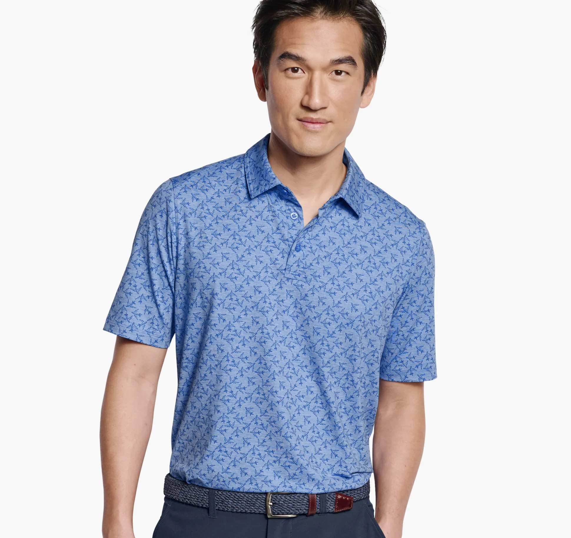 Golf | Polos & Tees^Johnston & Murphy XC4® Performance Polo BlueTonalAirplane