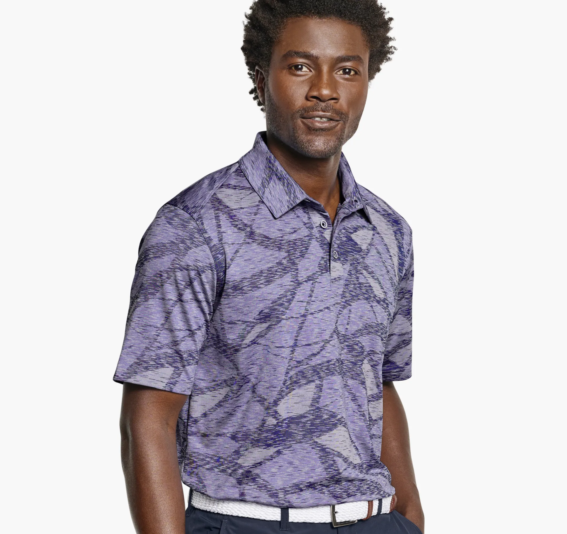 Golf | Polos & Tees^Johnston & Murphy XC4® Performance Polo PurpleLargeGeo