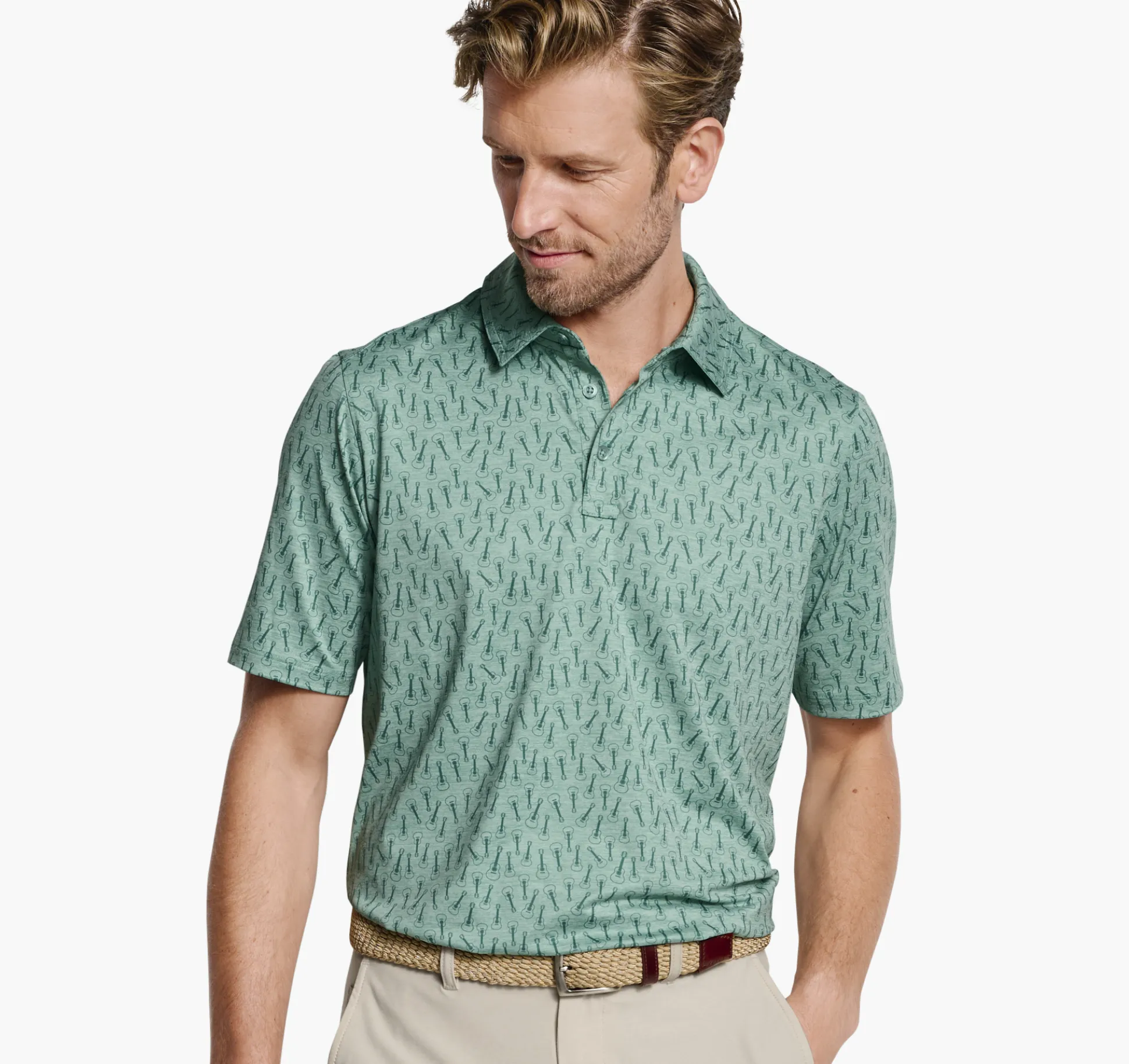 Golf | Polos & Tees^Johnston & Murphy XC4® Performance Polo GreenTonalGuitar
