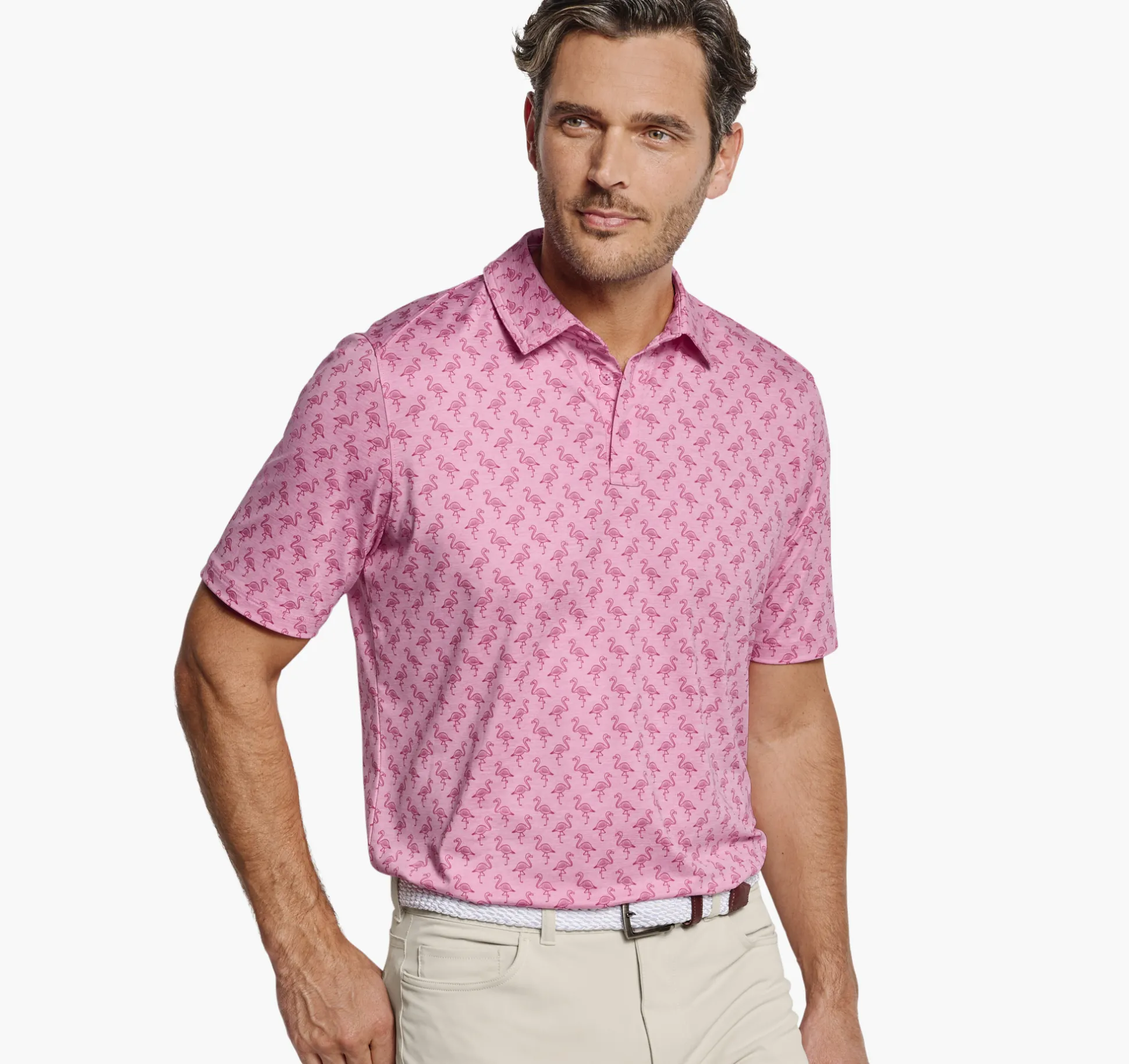 Golf | Polos & Tees^Johnston & Murphy XC4® Performance Polo PinkTonalFlamingo