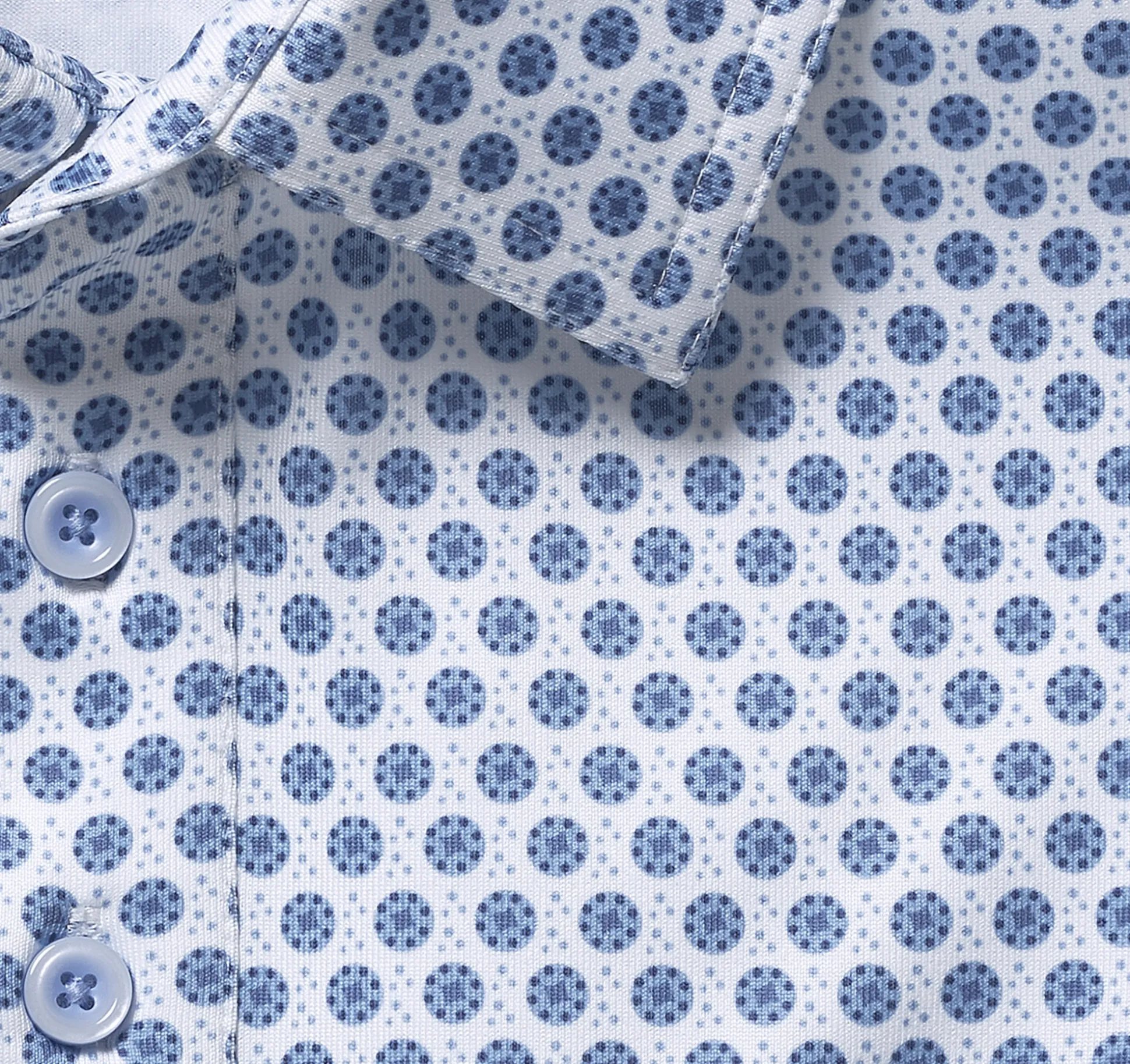 Golf | Polos & Tees^Johnston & Murphy XC4® Performance Polo White/BlueDottedCircle